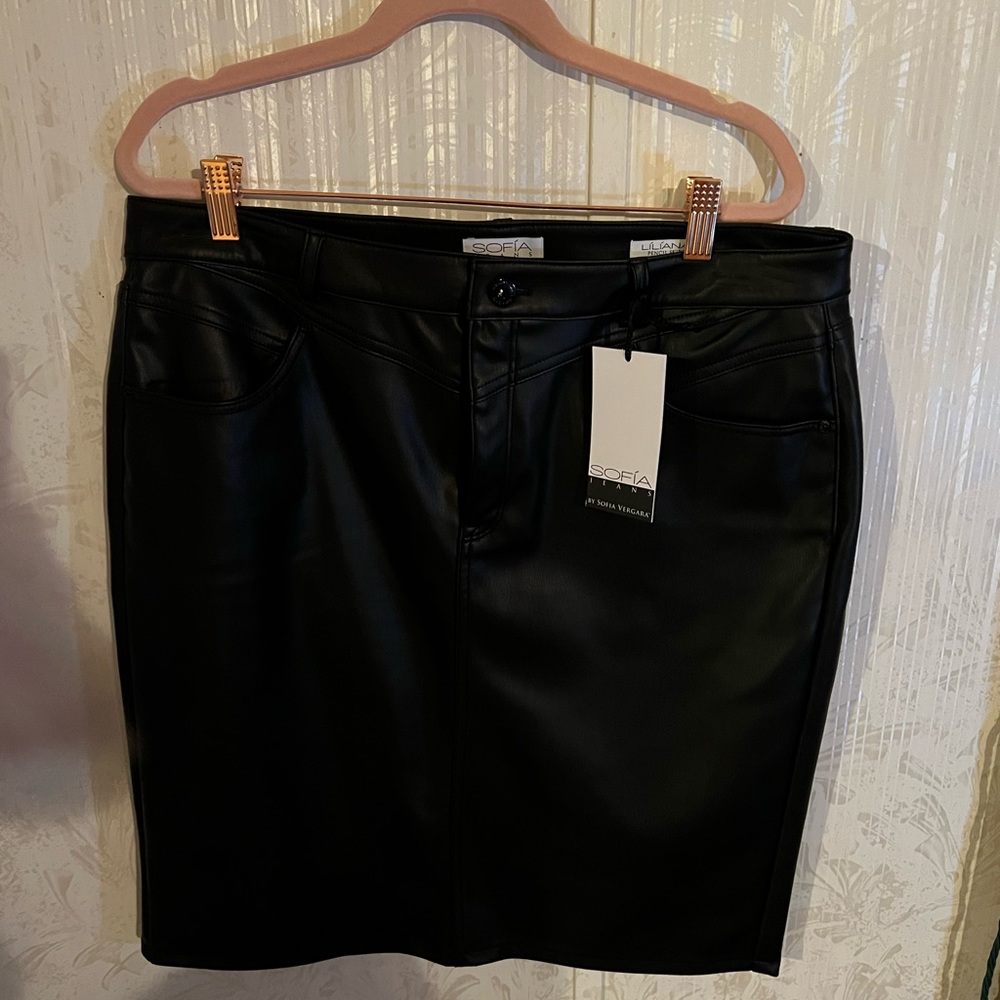 Faux leather skirt size 14